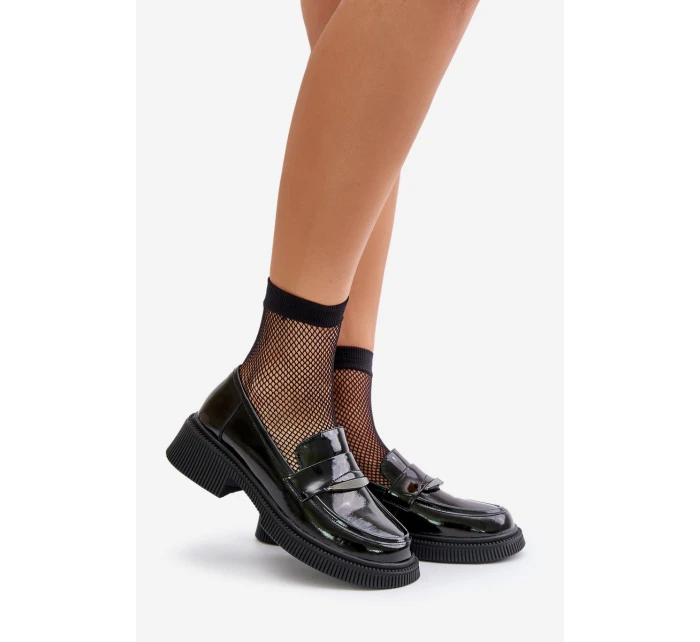 Lakované Dámské Mokasíny S Ozdobou Černé D&A model 21671794 - S.Barski