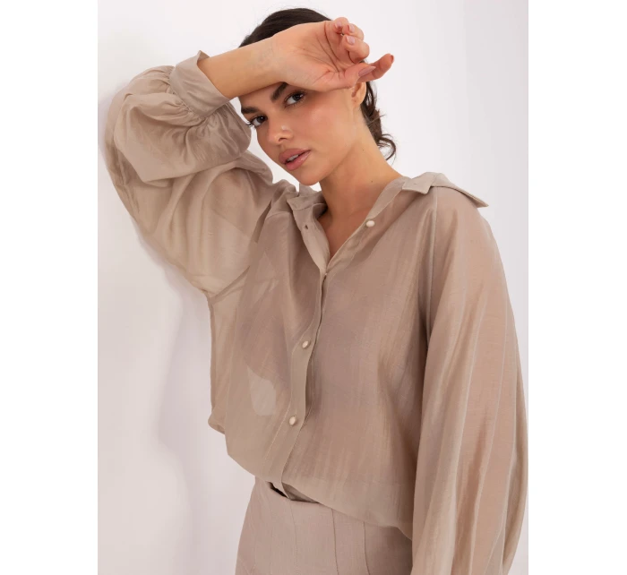 Koszula IT KS model 21795636 beżowy - FPrice Koszula IT KS model 21795636 beżowy - FPrice