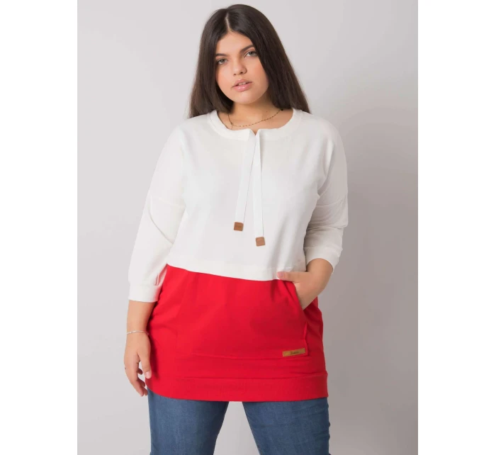 Mikina RV BL 6845.51P biela a červená