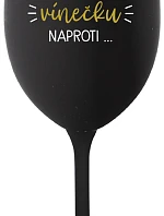 Najprv musím zjesť toto víno... - čierny pohár na víno 350 ml