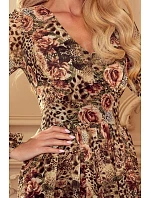 Dámske šifónové šaty 357-2 animal - Numoco