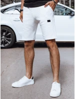FashionStreet pánske biele teplákové šortky SX2384