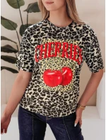 Dámske nadrozmerné bodkované tričko ZESTSTYLE sivé FashionStreet RY2842