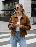 FashionStreet dámska džínsová bunda v ťavej farbe TY5344