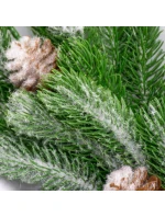 DEKORATÍVNA BOROVICOVÁ VETVIČKA S JAVOROM A ŠIŠKAMI 60CM