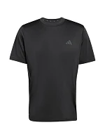 Pánské tričko adidas Tech Essentials Workout 3-Stripes, černé, KQ7485 Pánské tričko adidas Tech Essentials Workout 3-Stripes, černé, KQ7485