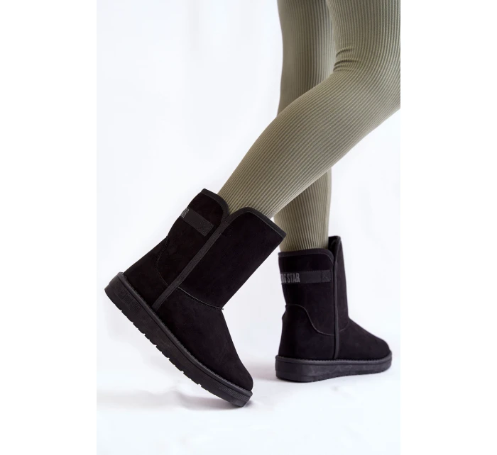 Damskie Wysokie Śniegowce Big Star KK274618 Czarne Damskie Wysokie Śniegowce Big Star KK274618 Czarne