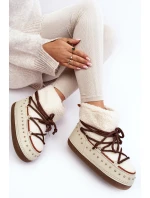 Dámské zateplené sněhule Bežové model 21637486 - Boto Dámské zateplené sněhule Bežové model 21637486 - Boto