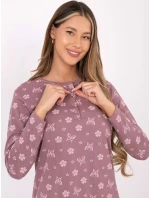 DU KN nočná košeľa FP 101.19 tmavoružová