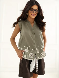 Košeľa IR KS M116056.98 v khaki farbe
