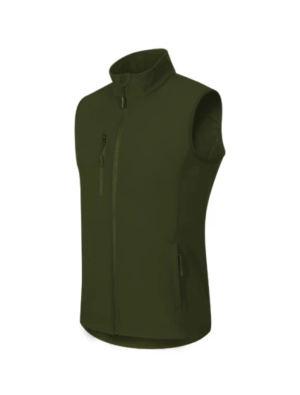 Trail softshellová vesta pánská military