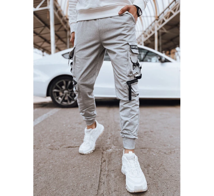 Pánske bojové nohavice šedé FashionStreet UX4219
