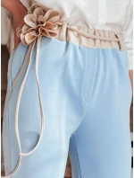 Dámské máslové kalhoty s květinami blue Dstreet model 21984428 - FashionStreet