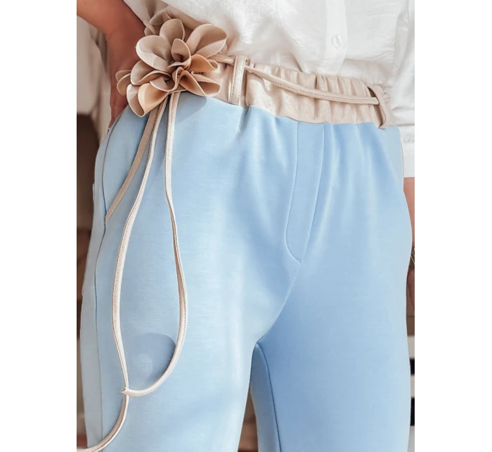 Dámské máslové kalhoty s květinami blue Dstreet model 21984428 - FashionStreet