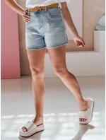Dámské džínové šortky s páskem  modré Dstreet model 21987541 - FashionStreet