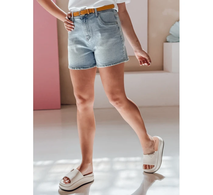 Dámské džínové šortky s páskem  modré Dstreet model 21987541 - FashionStreet