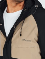 Pánská zimní bunda s kapucí béžová Dstreet model 21991408 - FashionStreet