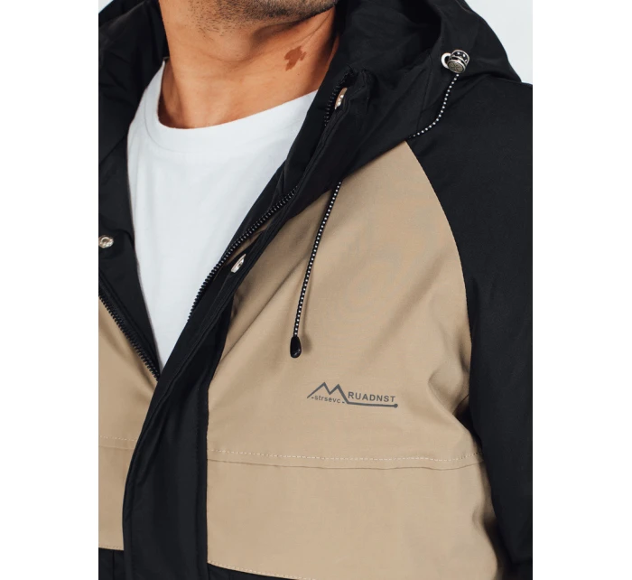 Pánská zimní bunda s kapucí béžová Dstreet model 21991408 - FashionStreet