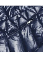 KRÓTKA KURTKA DAMSKA Z FUTERKIEM GRANATOWA model 21244617 - YES!PINK