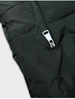 Asymetrické dámske sako v armádnej farbe (2M-21113)