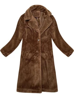 Dámský kabát typu ve velbloudí barvě model 21247777 - J.STYLE