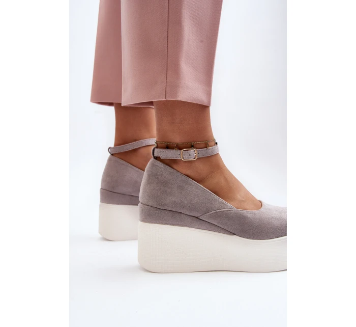 Dámské espadrilky na šedé model 21648491 - Boto Dámské espadrilky na šedé model 21648491 - Boto