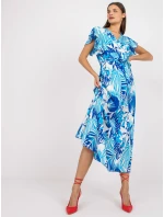 Sukienka DHJ SK biało niebieski model 21110861 - FPrice Sukienka DHJ SK biało niebieski model 21110861 - FPrice