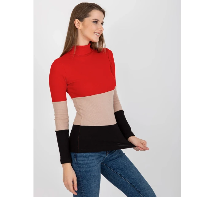 Dámská halenka RV BZ 8465 model 18283995 červená - FPrice Dámská halenka RV BZ 8465 model 18283995 červená - FPrice