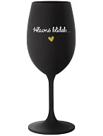 MAINLY CLASSIC... - čierny pohár na víno 350 ml