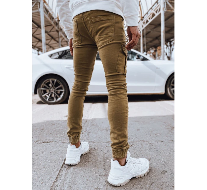 Pánske džínsové bojové nohavice v ťavej farbe FashionStreet UX4360