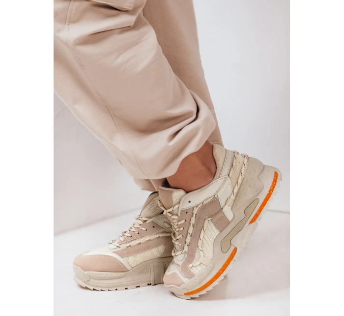 Dámské tenisky na platformě beige Dstreet model 21983158 - FashionStreet