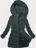 Tmavě zelená zimní bunda s kapucí model 21246079 - LHD