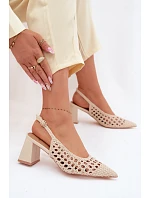 Dámske kožené sandále D-002 Kedira cream - Bellucci