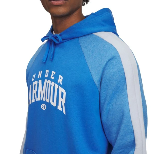 Pánská mikina Rival Fleece Colorblock Hoodie blue model 21812670 402 pánské - Under Armour Pánská mikina Rival Fleece Colorblock Hoodie blue model 21812670 402 pánské - Under Armour