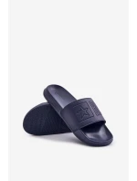 Ľahké pánske papuče s logom Big Star OO174031 Dark Blue Ľahké pánske papuče s logom Big Star OO174031 Dark Blue