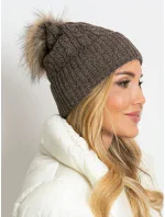 Dámská čepice AT CZ model 14831924 tmavě hnědá - FPrice Dámská čepice AT CZ model 14831924 tmavě hnědá - FPrice