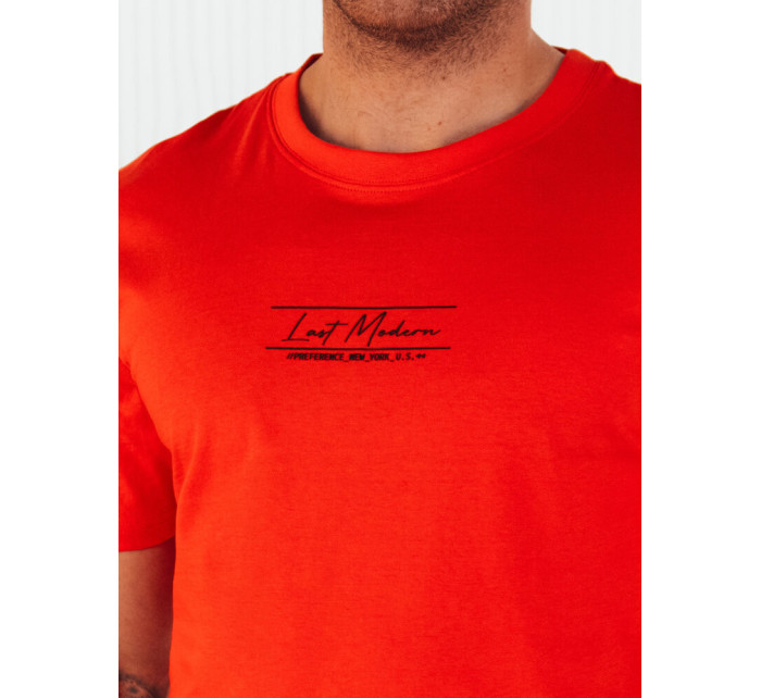 Pánske tričko s oranžovou potlačou Dstreet RX5473