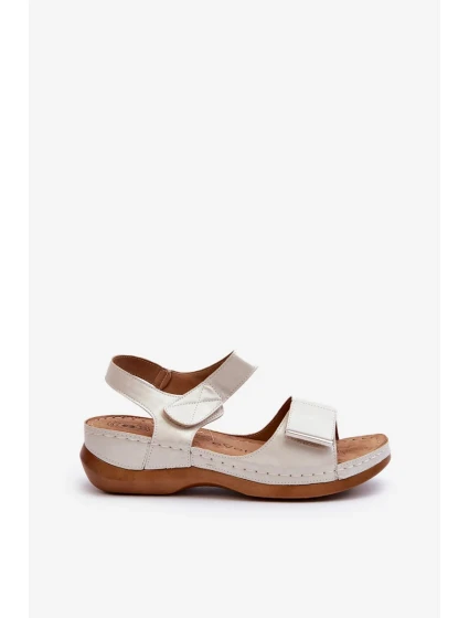 Pohodlné dámske sandále na suchý zips Silver Iphiope