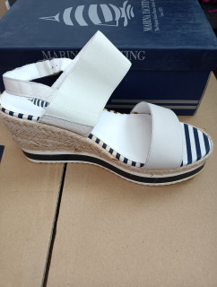 Dámske sandále na platforme Riviera béžovo - modrej - Marina Yachting