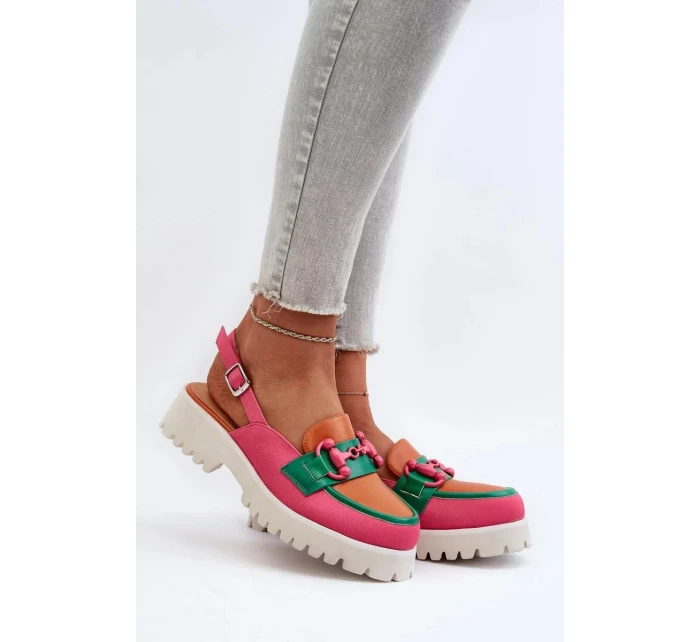 Dámske sandále MR38-656 pink-orange-green - Krok vo veľkom štýle
