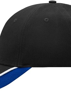 Daiber MB 49 Čiapka s trojfarebným šiltom 03.0049 čierna/biela/kráľovská modrá