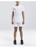 Craft Teamwear Squad Go Jersey Solid Jr Detské športové tričko s výstrihom do V 82.5582 biele Craft Teamwear Squad Go Jersey Solid Jr Detské športové tričko s výstrihom do V 82.5582 biele