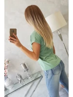 Nakupovanie je moja kardio tmavo mätová blúzka