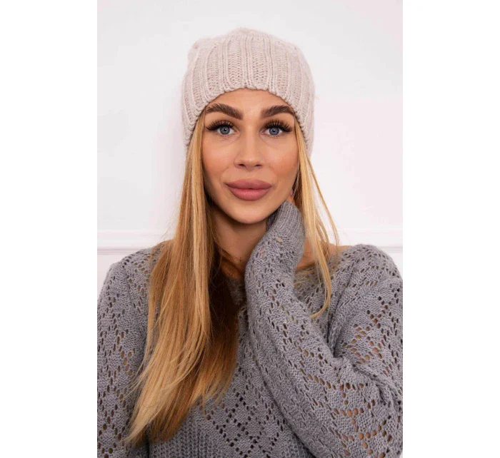 Fleecová čiapka Paris K213 light beige