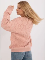 Sweter AT SW model 20463761 jasny różowy - FPrice Sweter AT SW model 20463761 jasny różowy - FPrice