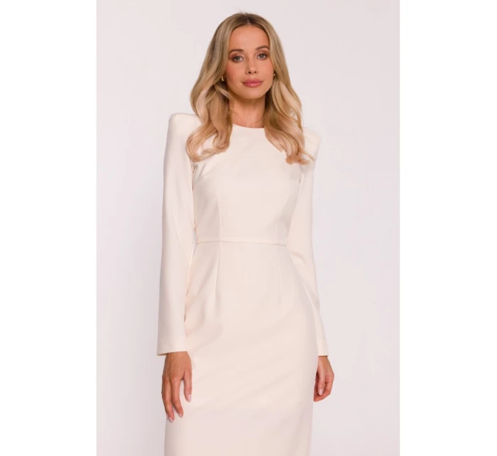 Tužkové šaty s ozdobnými rameny  kost model 21319045 - STYLOVE