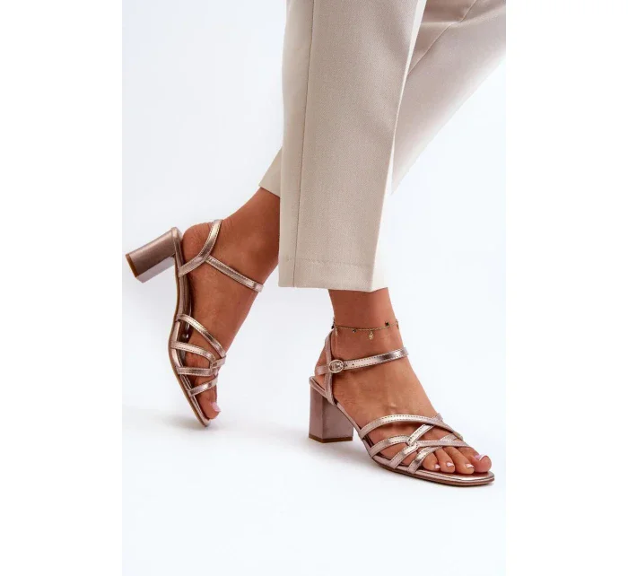 Sandále na podpätku model 195745 Krok vo veľkom štýle