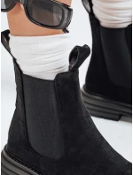 Dámské semišové černé kozačky Dstreet model 21971943 - FashionStreet