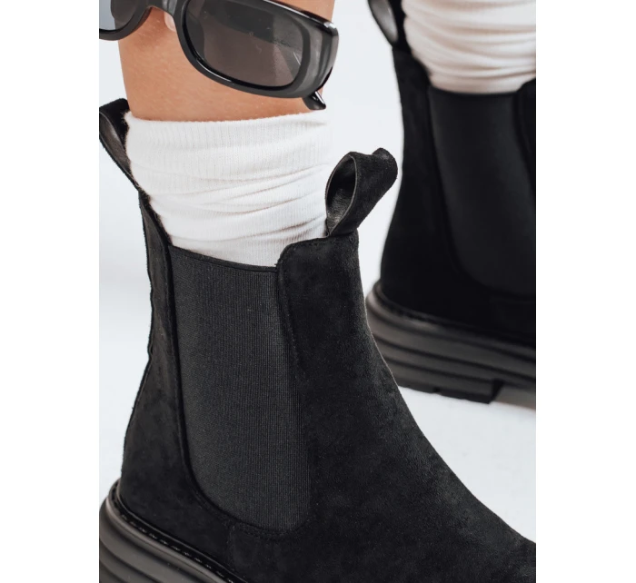 Dámské semišové černé kozačky Dstreet model 21971943 - FashionStreet