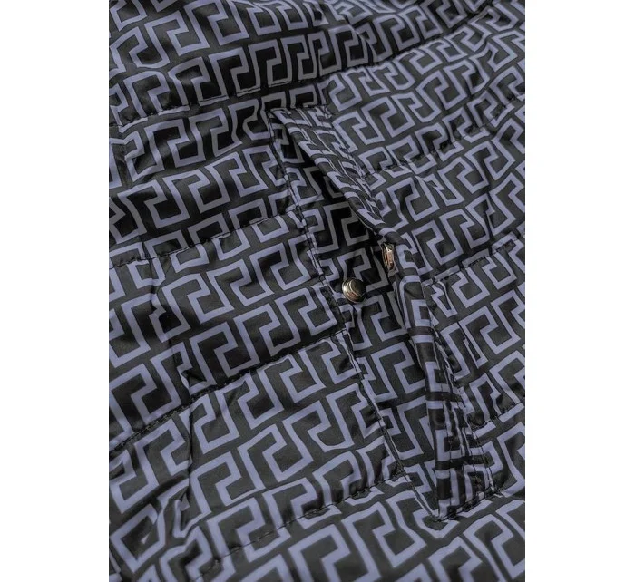 Červeno-šedá obojstranná dámska bunda parka (XW581X) Červeno-šedá obojstranná dámska bunda parka (XW581X)